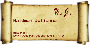 Waldman Julianna névjegykártya